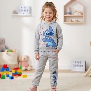 Disney Primark Stitch Two-Piece Sweatsuit Set - Girls 6-7
